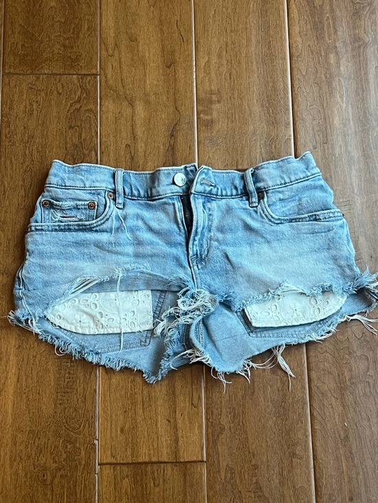 American Eagle Outfitters Pants - American Eagle Light Blue Distressed Denim Women’s Shorts